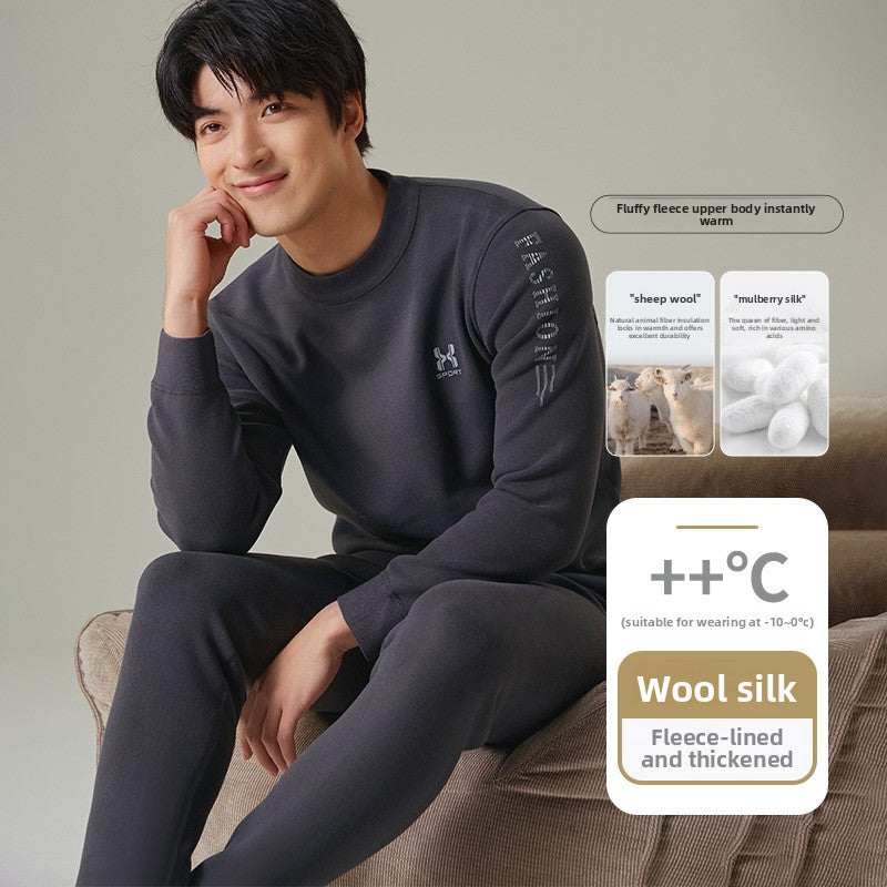 Load image into Gallery viewer, Mens Fleece Lined Thermal Underwear Set
