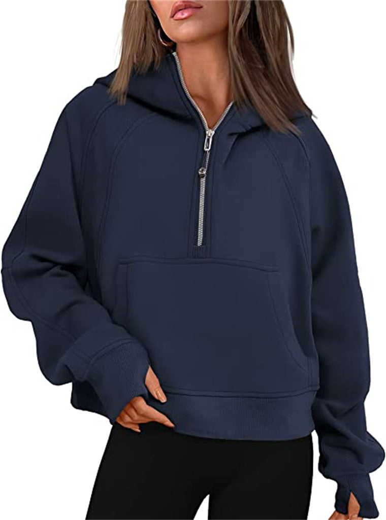 Load image into Gallery viewer, Fleece-Lined Half-Zip Sweatshirt
