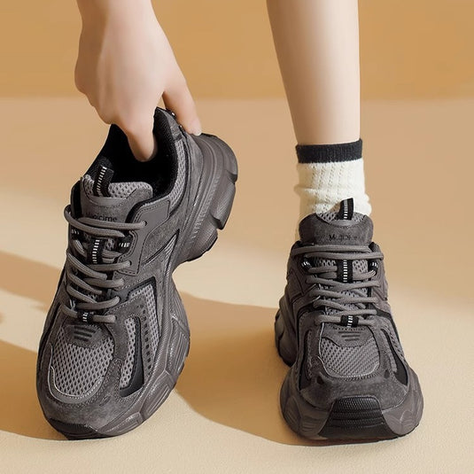 Women's Platform Casual Sneakers Breathable Mesh Running Shoes