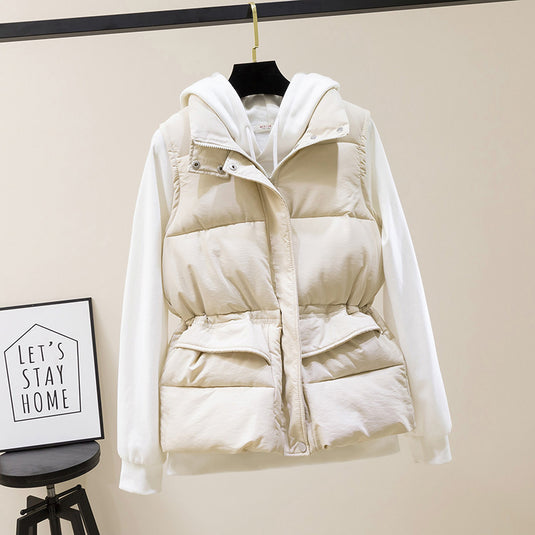 Women's Cotton Padded Vest Sleeveless Casual Jacket