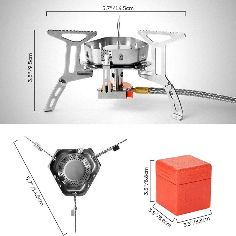 Load image into Gallery viewer, 3500W Portable Mini Camping Stove Butane Propane Burner for Camping Hiking
