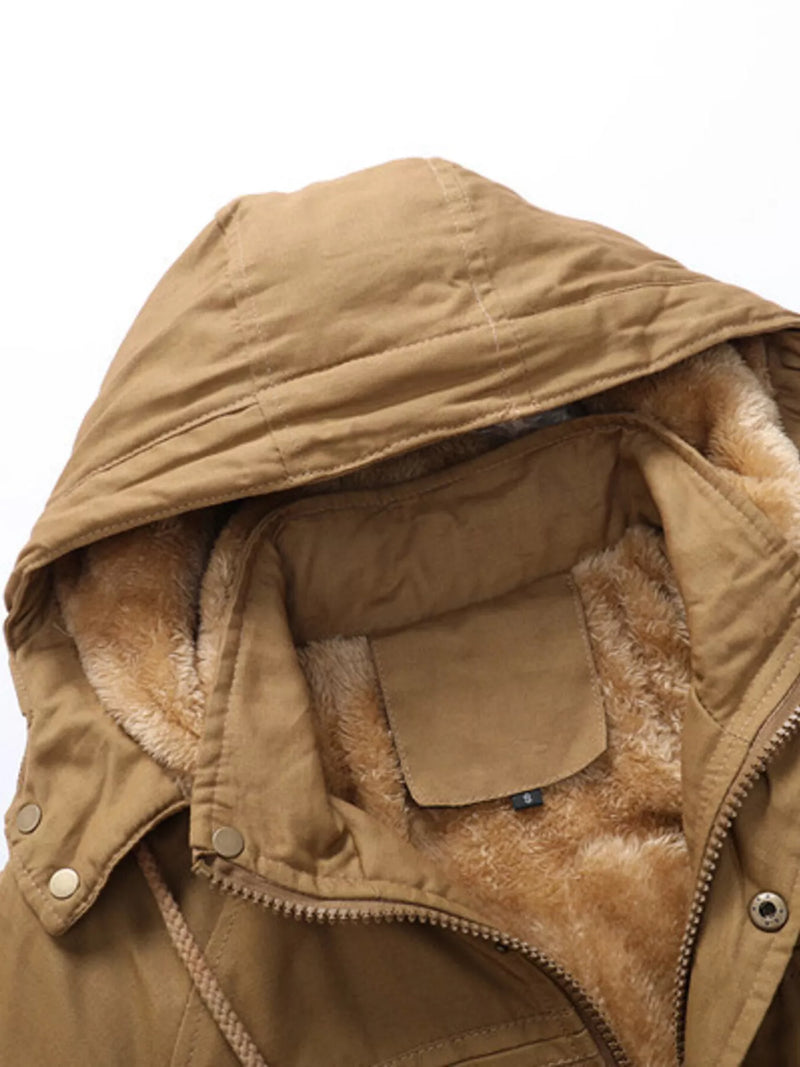 Load image into Gallery viewer, Men's Full Size Warm Hooded Winter Parka Jacket Plus Size
