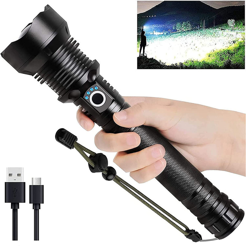 Load image into Gallery viewer, High Power Zoom LED Flashlight USB Rechargeable
