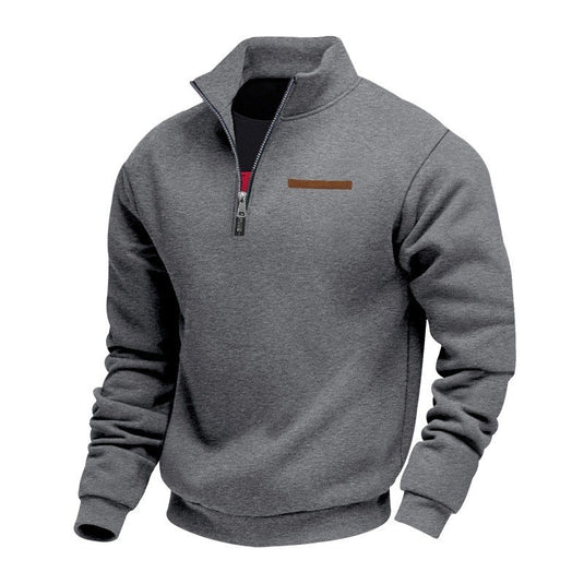 Men's Half-Zip Stand Collar Sweatshirt