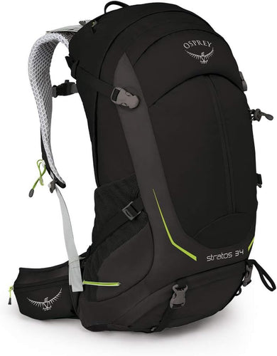 Oprey Stratos 34 Men'S Hiking Backpack, Black, Medium/Large