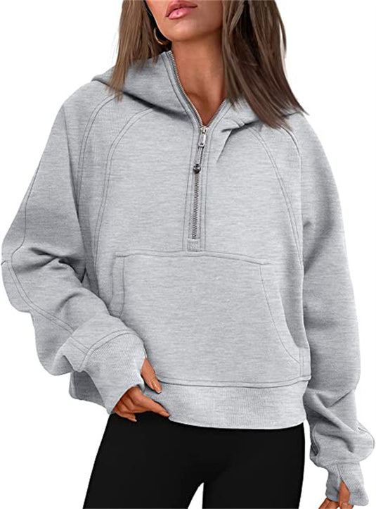 Fleece-Lined Half-Zip Sweatshirt
