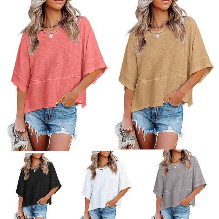 Load image into Gallery viewer, Women's Bell Sleeve Loose Fit T-Shirt
