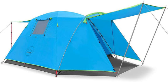 2／4 Person Camping Tent Outdoor Waterproof Family Large Tents 2/4 People Easy Setup Tent with Porch Double Layer