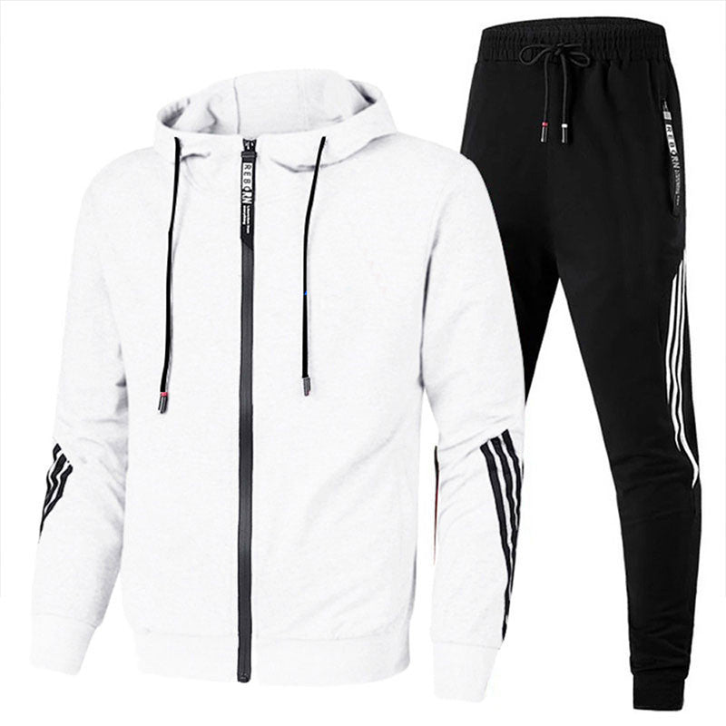 Load image into Gallery viewer, Men's Fleece-Lined Hooded Sweatshirt and Pants Set
