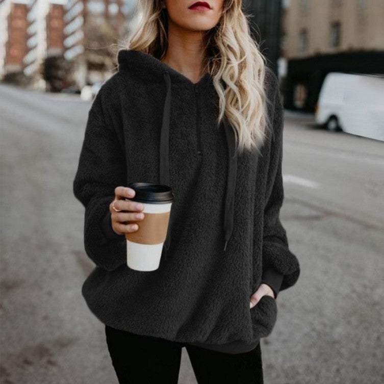 Load image into Gallery viewer, Sweatshirt Long Sleeve Loose Fit Fleece Jacket
