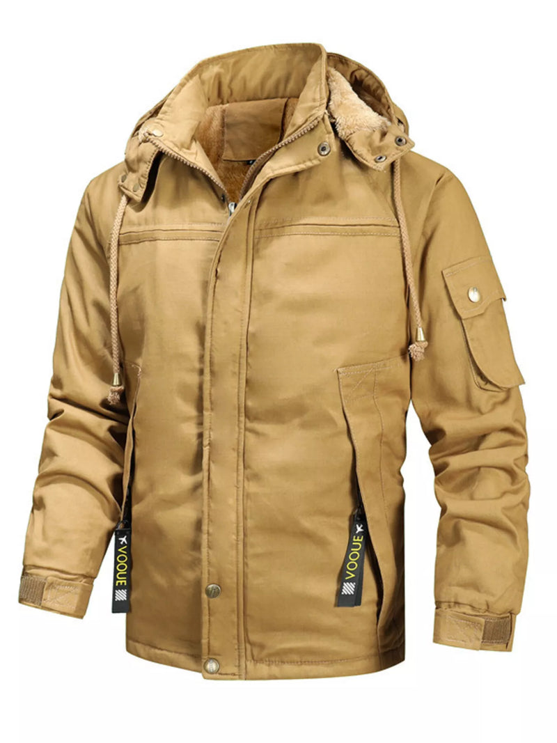 Load image into Gallery viewer, Men's Full Size Warm Hooded Winter Parka Jacket Plus Size
