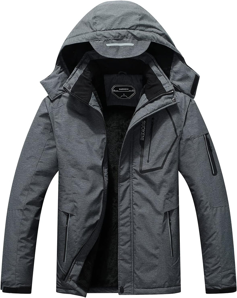 Load image into Gallery viewer, Men&#39;S Waterproof Ski Jacket Warm Winter Snow Coat Hooded Raincoat
