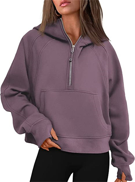 Fleece-Lined Half-Zip Sweatshirt