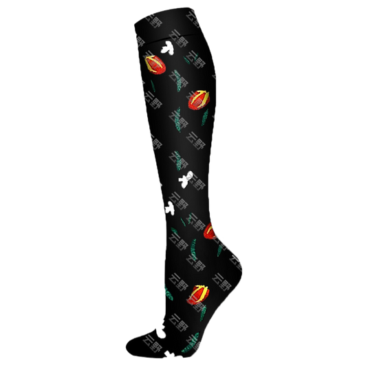 Floral Pattern Sports Compression Socks 200N Support