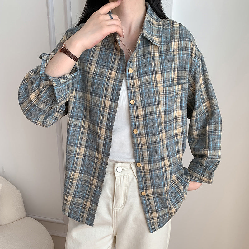 Load image into Gallery viewer, Retro Loose Plaid Shirt for Women
