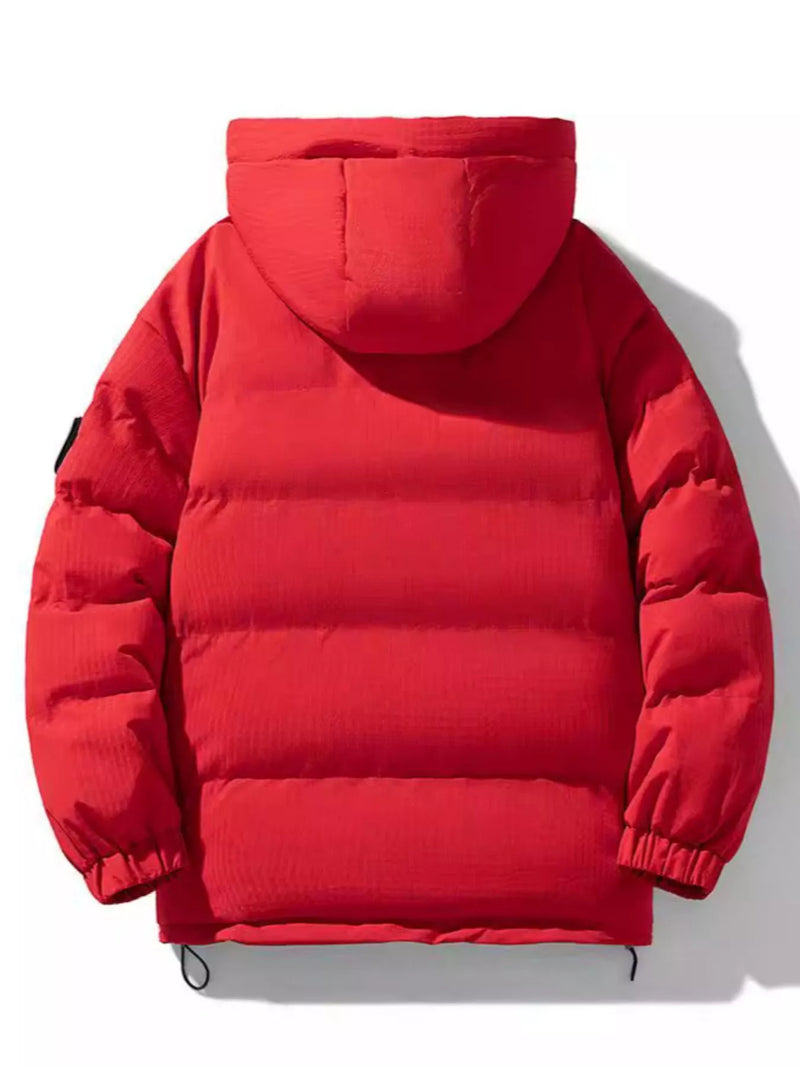 Load image into Gallery viewer, Men's Plus Size Contrast Hooded Puffer Jacket
