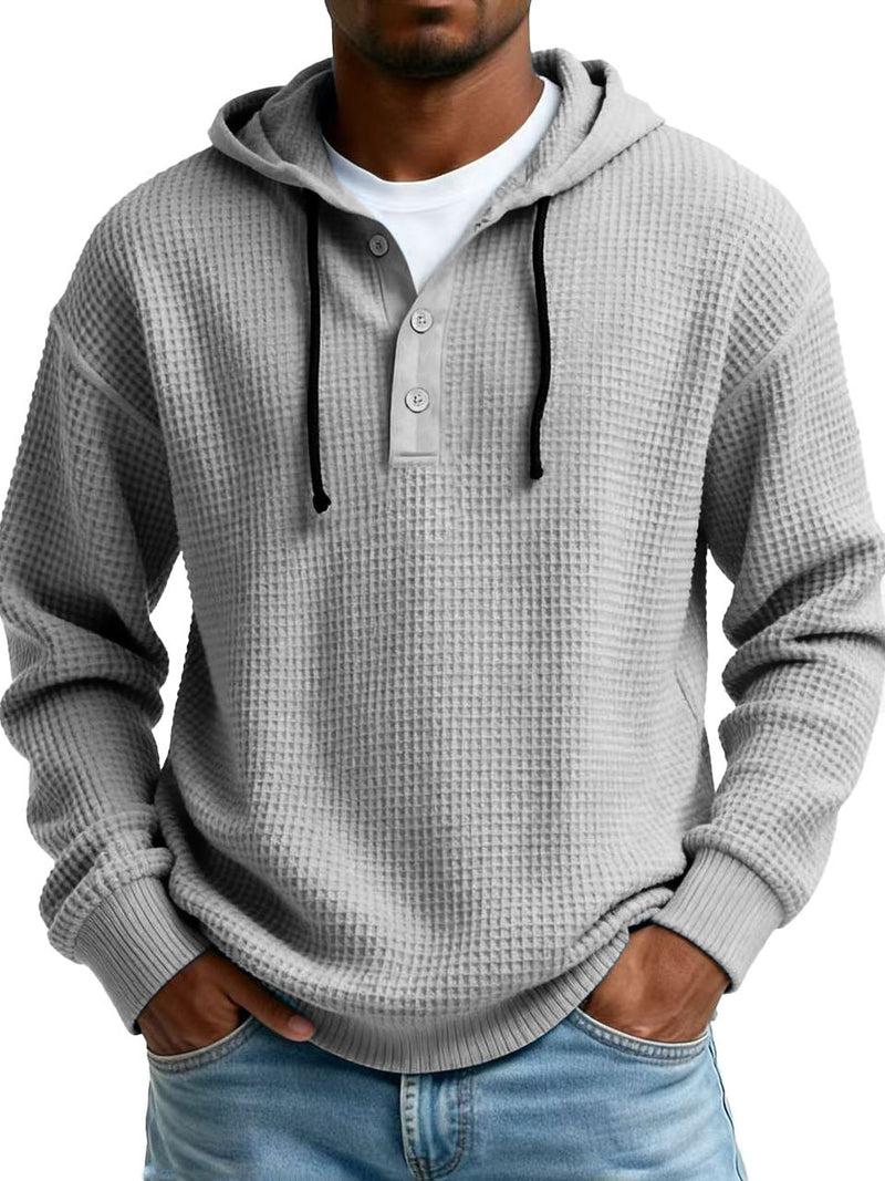 Load image into Gallery viewer, Men's Digital Print Ribbed V-Neck Half-Zip Sweatshirt
