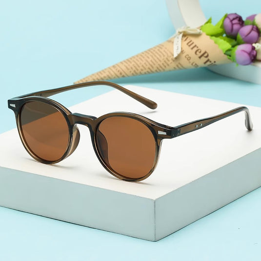 Small round-framed sunglasses