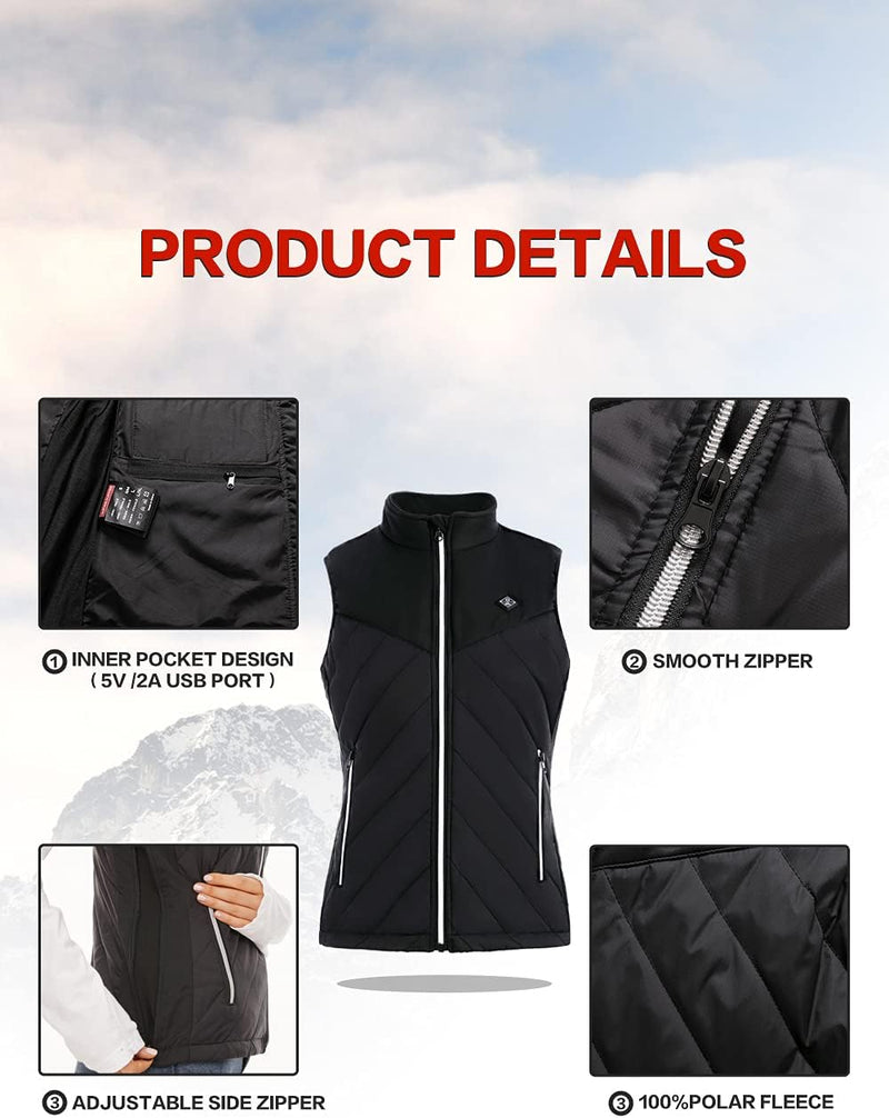 Load image into Gallery viewer, Heated Vest for Women USB Charging Heating Clothing with Battery Pack Included 
