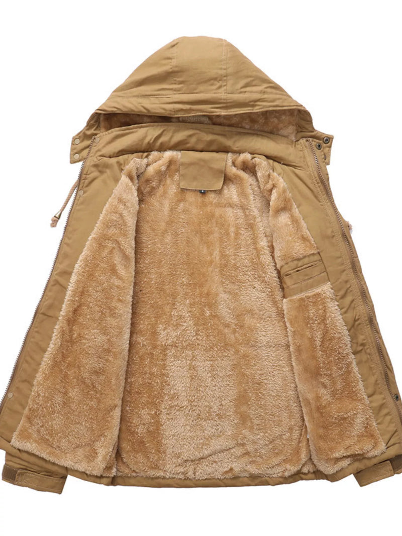 Load image into Gallery viewer, Men's Full Size Warm Hooded Winter Parka Jacket Plus Size
