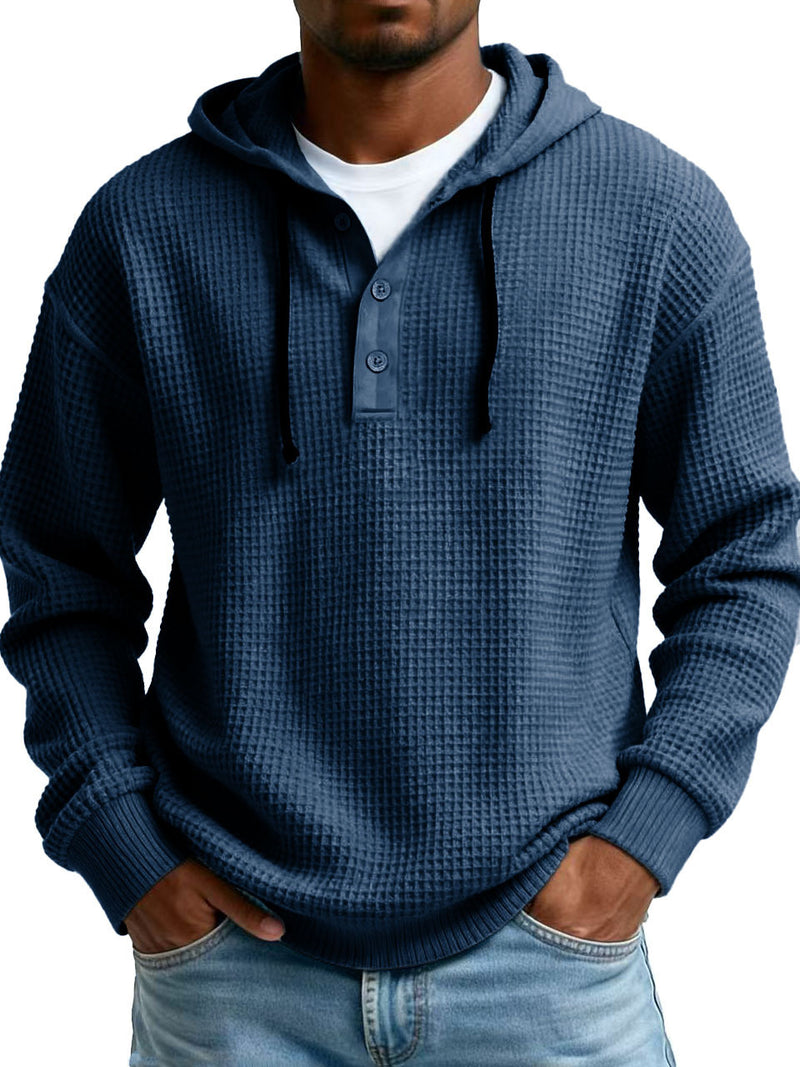 Load image into Gallery viewer, Men's Digital Print Ribbed V-Neck Half-Zip Sweatshirt

