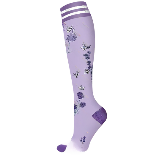 Floral Pattern Sports Compression Socks 200N Support