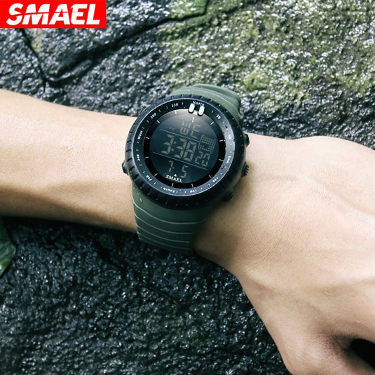 Multifunctional Digital Sports Watch with Luminous Display