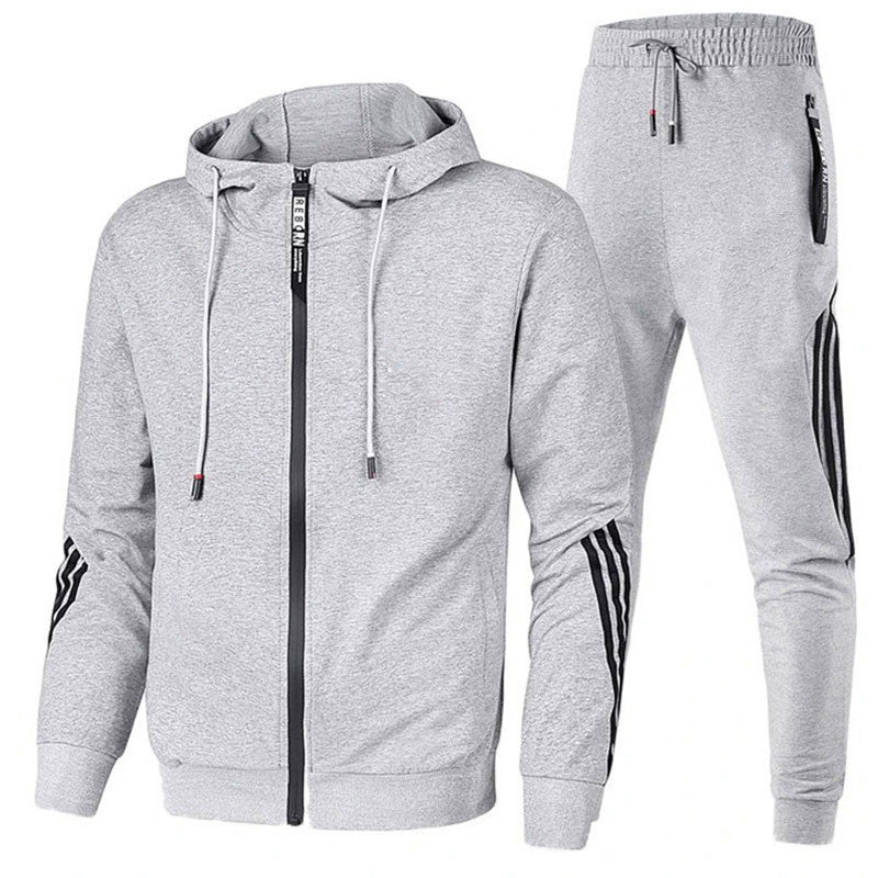 Load image into Gallery viewer, Men's Fleece-Lined Hooded Sweatshirt and Pants Set
