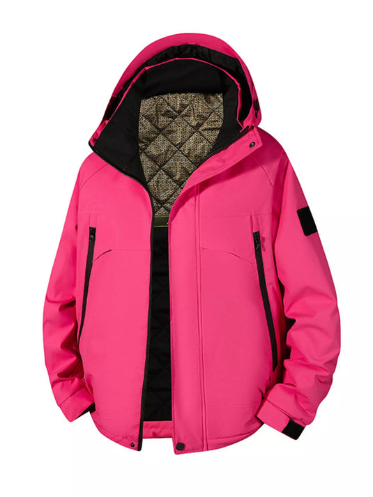 Full Size Hooded Zip Up Winter Jacket Plus Size