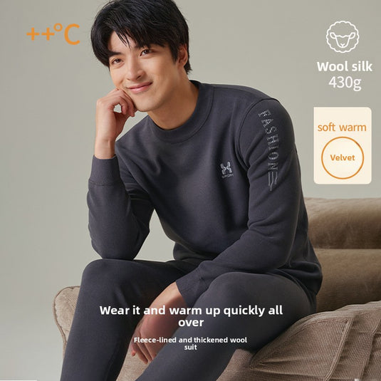 Mens Fleece Lined Thermal Underwear Set