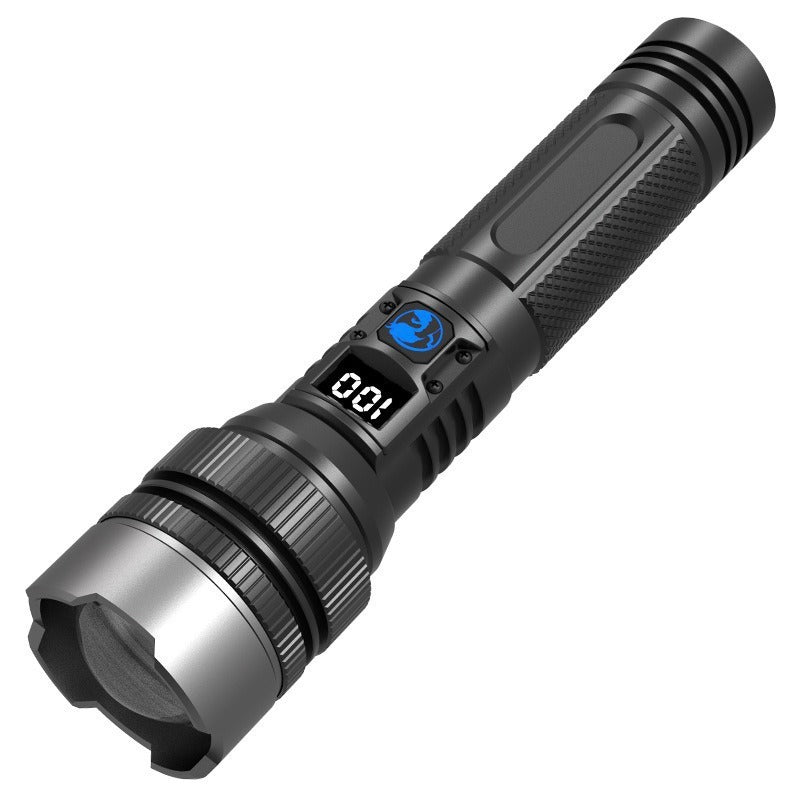 Load image into Gallery viewer, Rechargeable Zoom Flashlight with Digital Display
