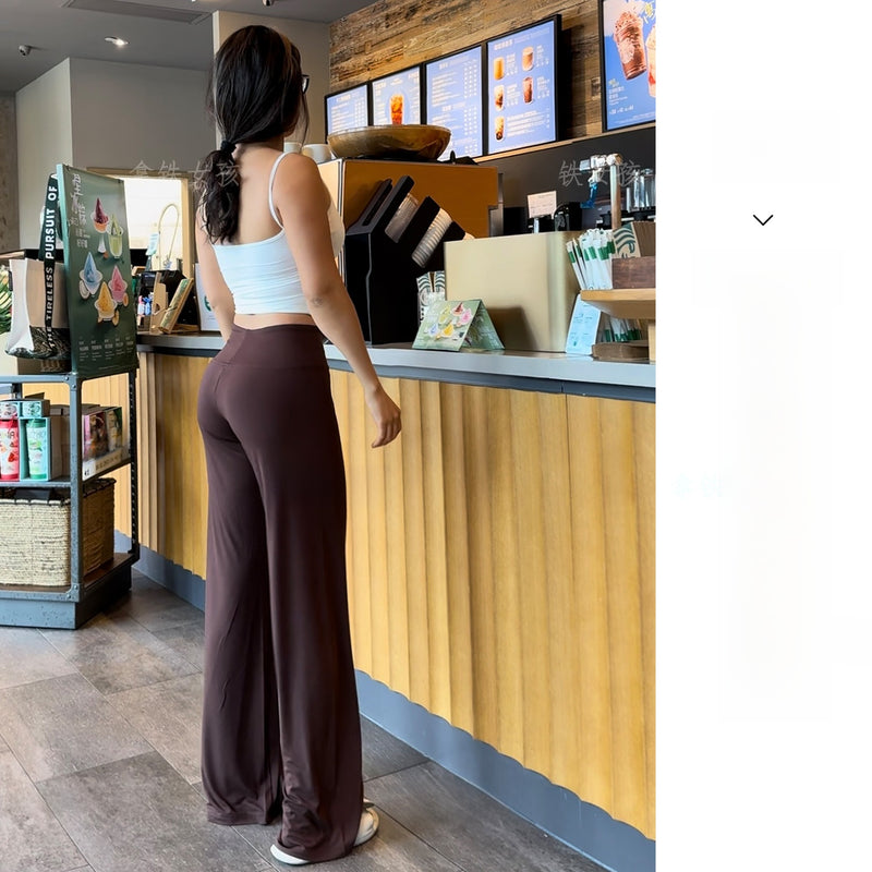 Load image into Gallery viewer, Womens High Waisted Wide Leg Yoga Pants Modal Fitness Pants
