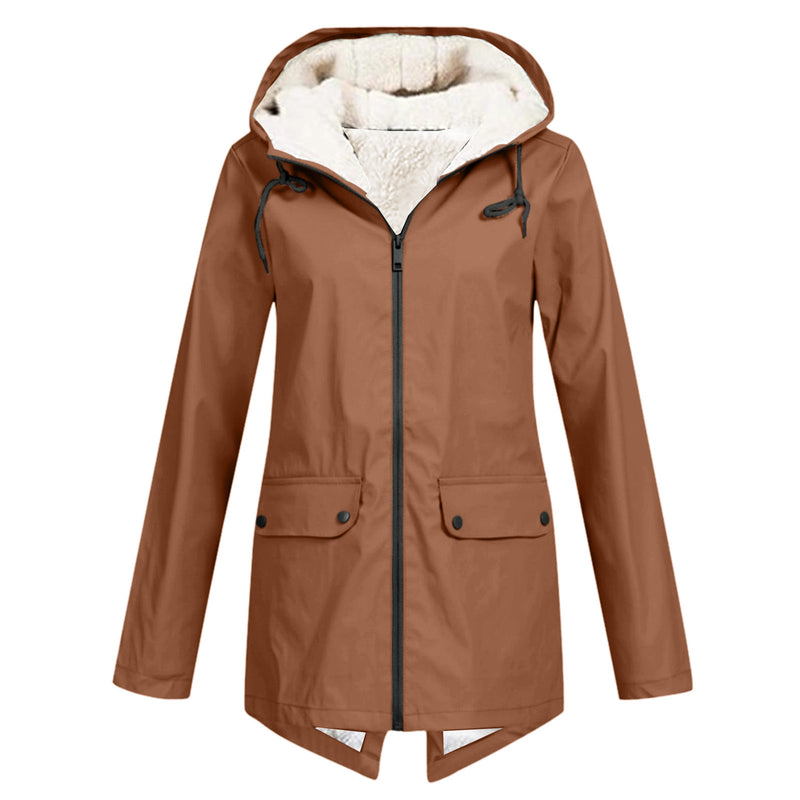 Load image into Gallery viewer, Fleece Lined Waterproof Windproof Hooded Jacket
