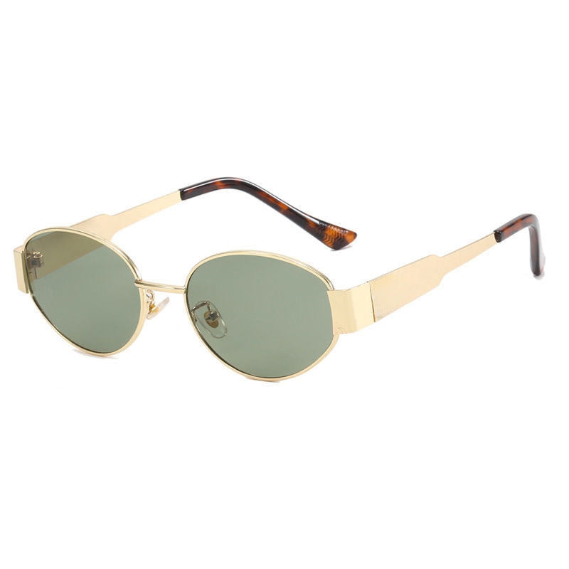 Load image into Gallery viewer, Retro oval-framed sunglasses
