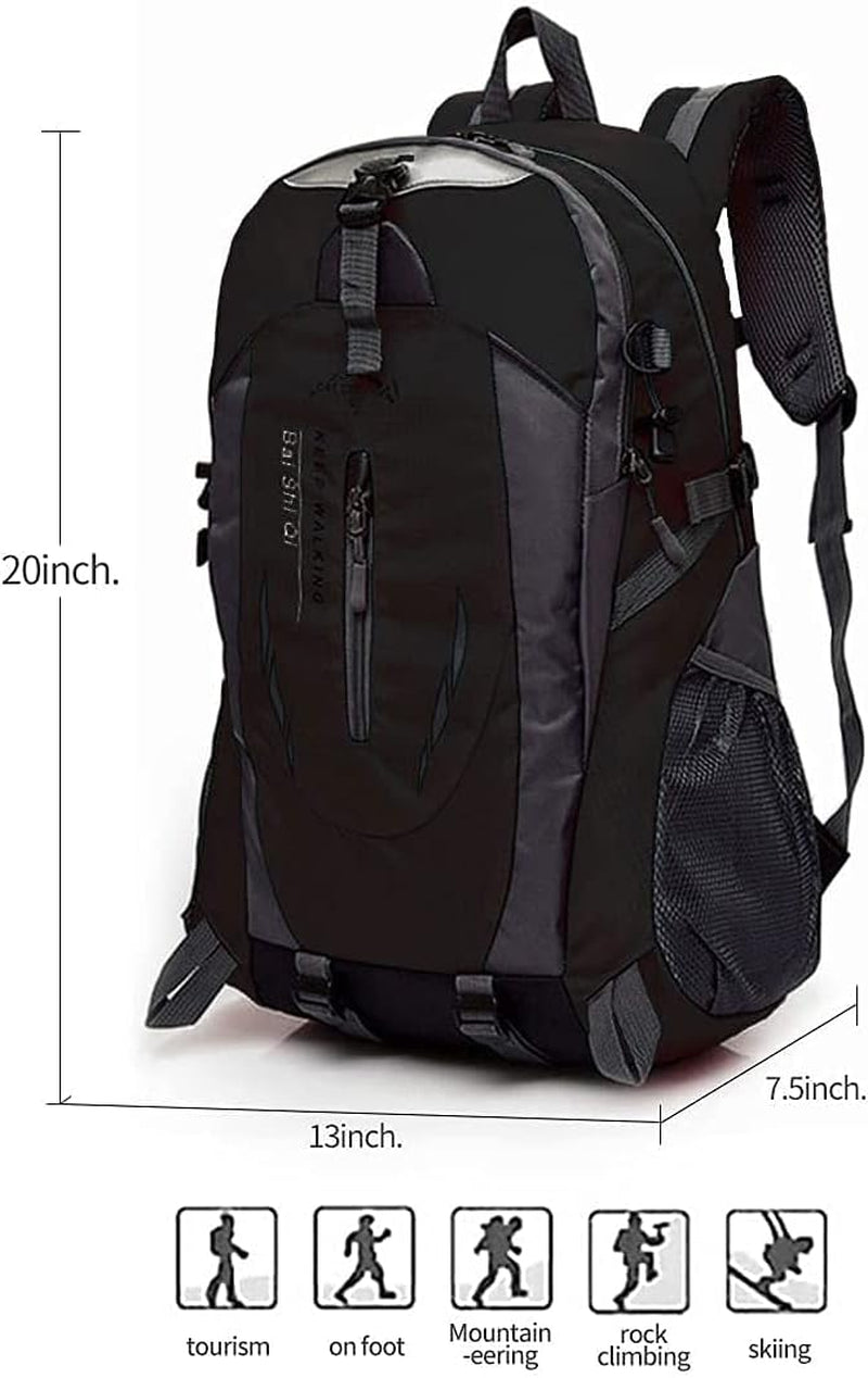 Load image into Gallery viewer, 40L Waterproof Lightweight Hiking,Camping,Cycling, Climbing，Travel Backpack for Men Women (Black)
