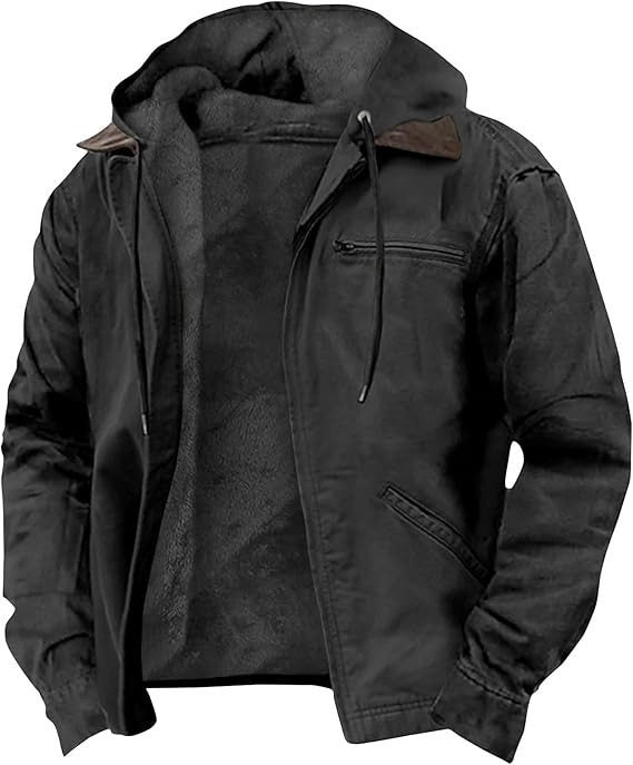 Load image into Gallery viewer, Mens Fleece Lined Hooded Jacket
