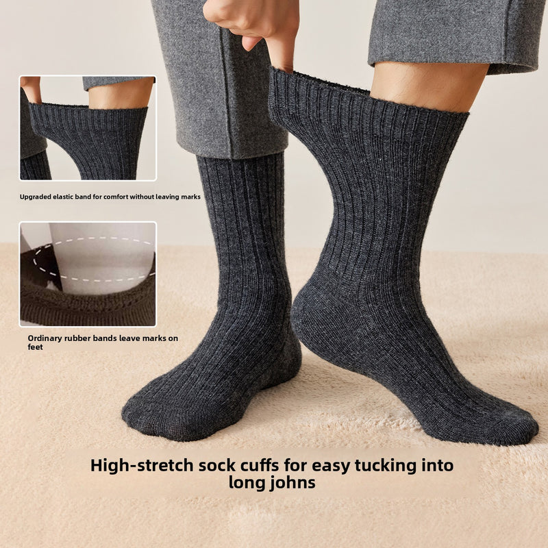 Load image into Gallery viewer, Fleece Lined Wool Socks for Men
