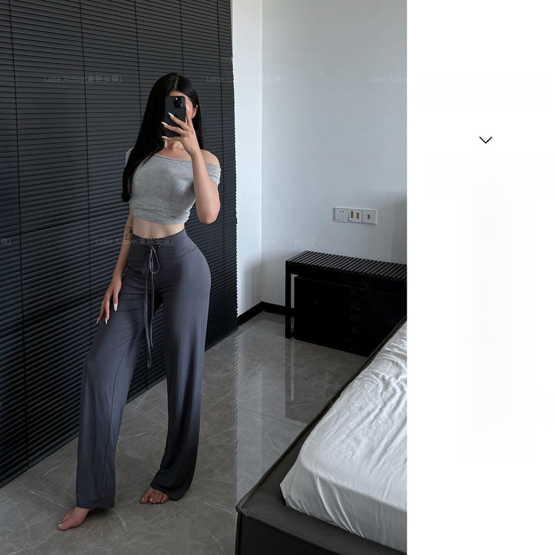 Load image into Gallery viewer, Womens High Waisted Wide Leg Yoga Pants Modal Fitness Pants
