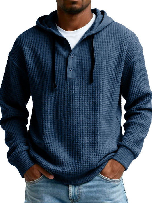Men's Digital Print Ribbed V-Neck Half-Zip Sweatshirt