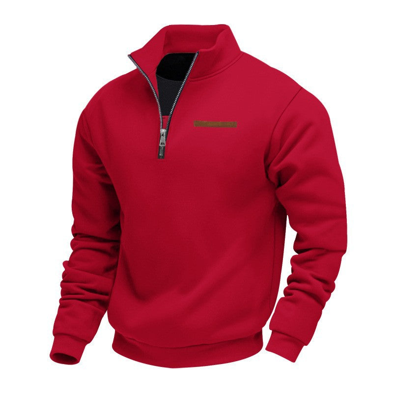 Load image into Gallery viewer, Men's Half-Zip Stand Collar Sweatshirt
