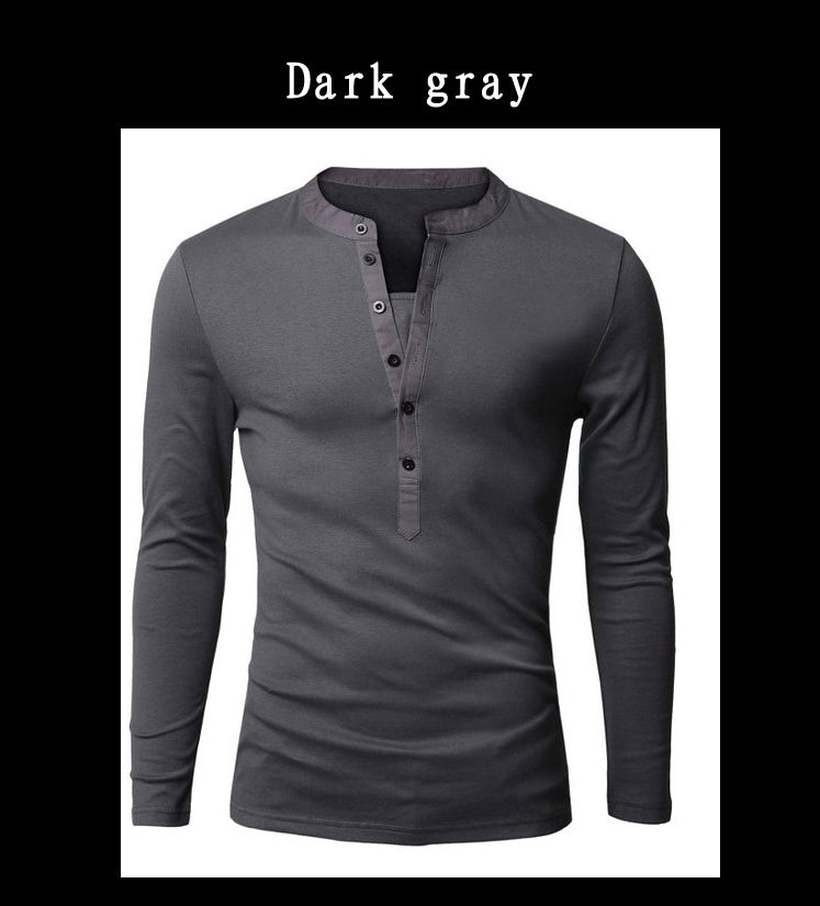 Load image into Gallery viewer, Casual Men&#39;s Slim Solid Color Long-sleeved T-shirt
