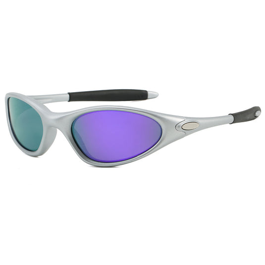 Retro oval outdoor cycling sunglasses