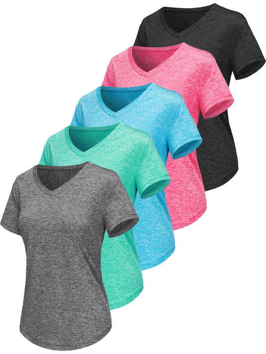 Women's Quick-Dry V-Neck Sports Shirts