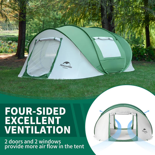 3-4 Person Pop up Tent, Easy Setup Instant Tent