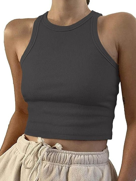 Load image into Gallery viewer, Womens Ribbed Sleeveless T-shirt
