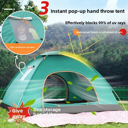 Automatic Pop Up Camping Tent with Sun Protection