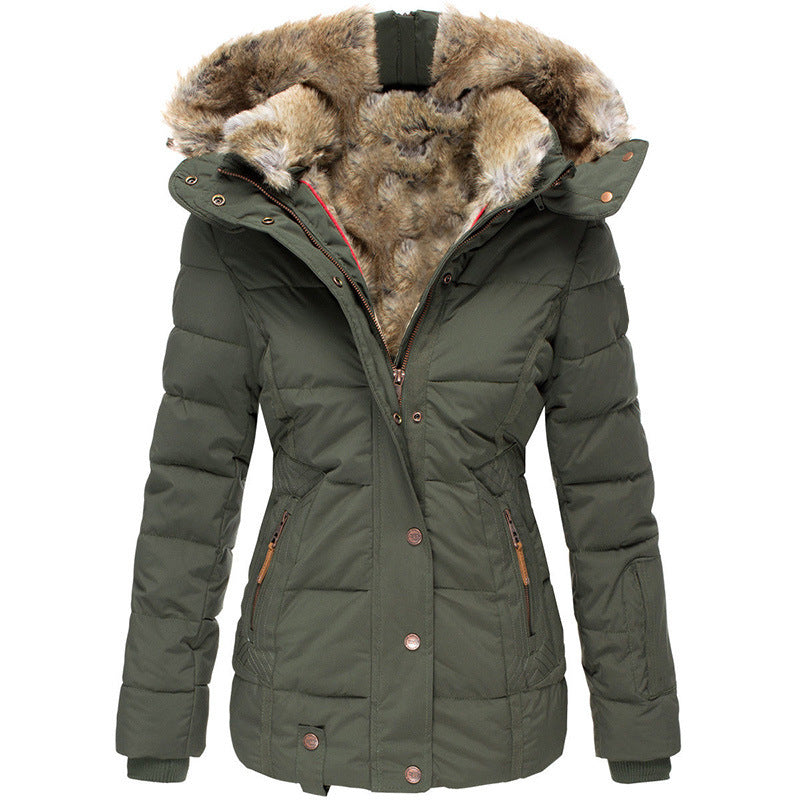 Load image into Gallery viewer, Women's Fur-lined Cotton Coat
