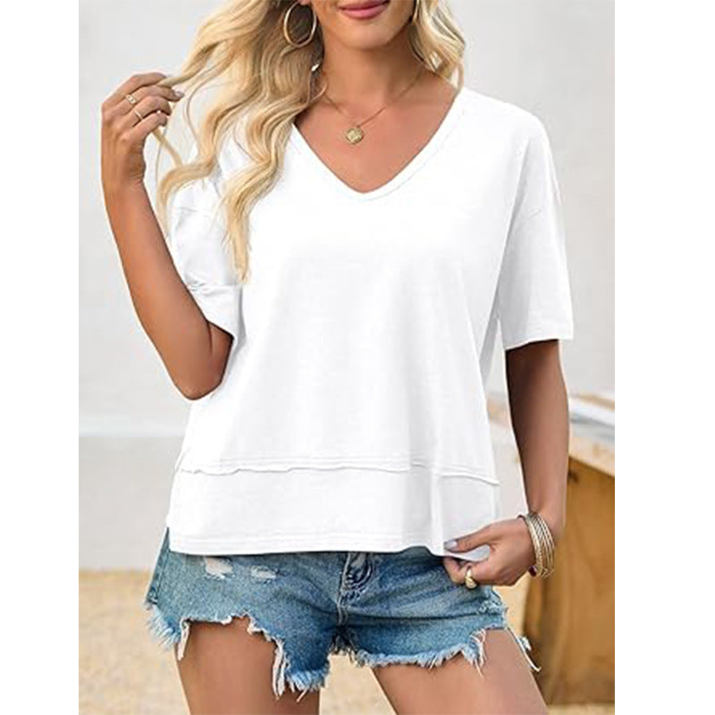 Load image into Gallery viewer, Women's V-Neck Sleeveless T-Shirt
