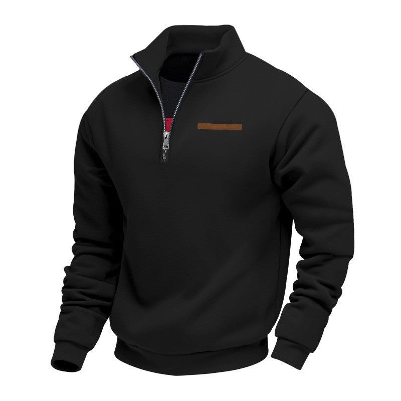 Load image into Gallery viewer, Men's Half-Zip Stand Collar Sweatshirt
