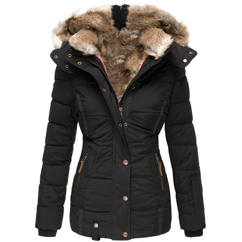 Load image into Gallery viewer, Women's Fur-lined Cotton Coat
